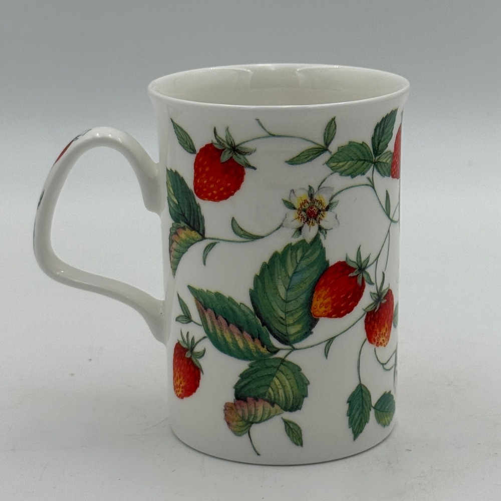 Roy Kirkham Alpine Strawberry Fine Bone China Mug England Bee Botanical